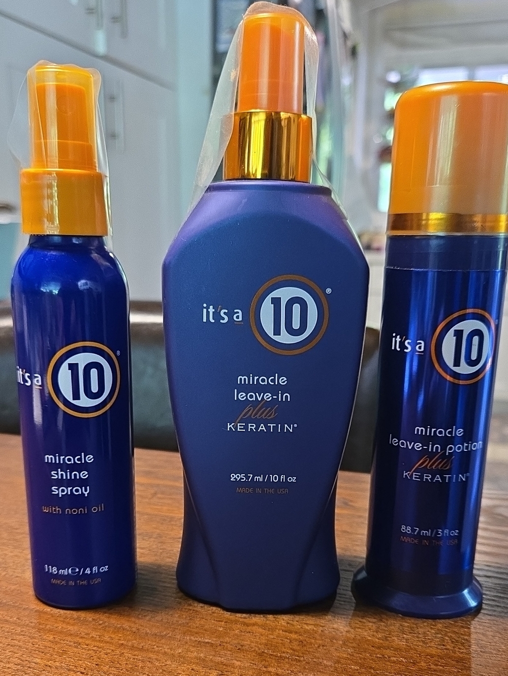 Its A 10 Bundle Miracle Leave-In Plus Keratin, Miracle Shine Spray, Leave Potion